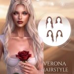Женская прическа Verona Hair для Sims 4 Женская прическа Verona Hair для Sims 4