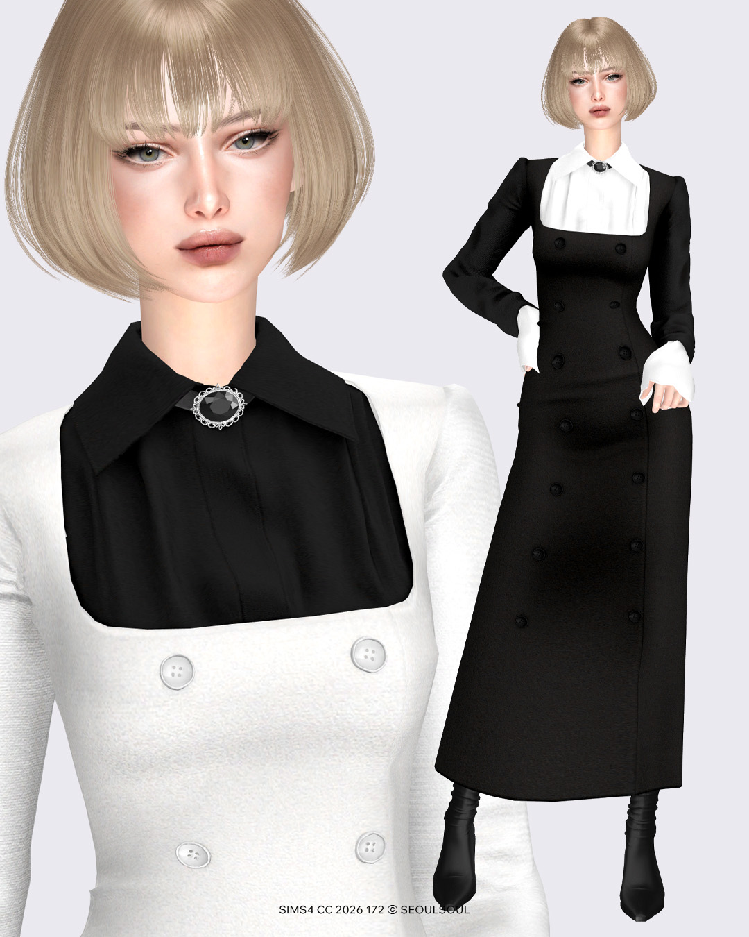 Строгий комплект 2026 #172 для Sims 4