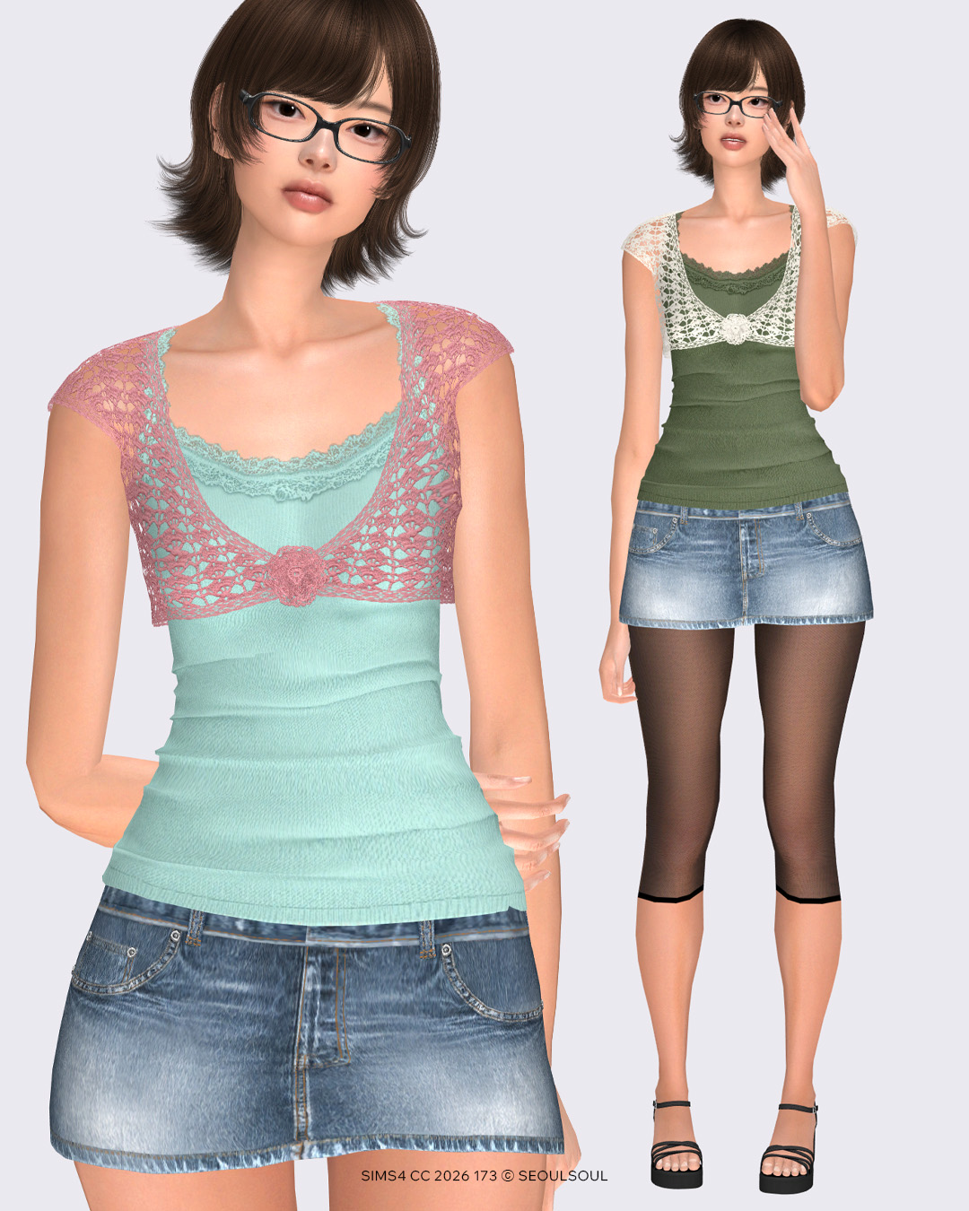 Летний комплект 2026 #173 для Sims 4