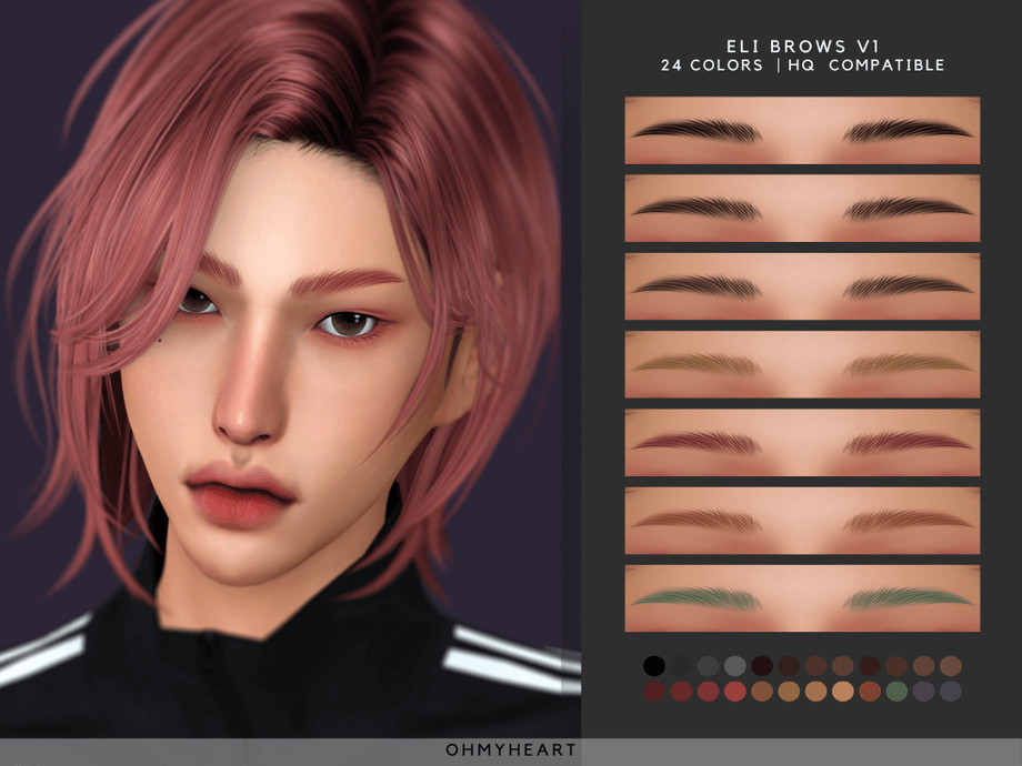 Брови для симочек и симов Eli Brows V1 для Sims 4