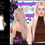 Женская прическа BRAID LONG HAIRSTYLE MidnightSun для Sims 4 Женская прическа BRAID LONG HAIRSTYLE MidnightSun для Sims 4