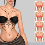 Татуировка для груди Dark Nexus N2 для Sims 4 Татуировка для груди Dark Nexus N2 для Sims 4