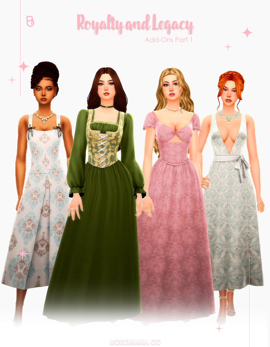Коллекция для богатых наследниц ROYALTY AND LEGACY для Sims 4