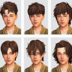 Набор детских причесок Renario, Erydian, Hiccup, James Sunderland, Mauricio & Brixton Hairs для Sims 4