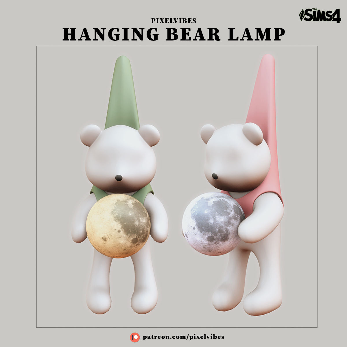 Светильник для детской Hanging Bear Nursery Lamp для Sims 4