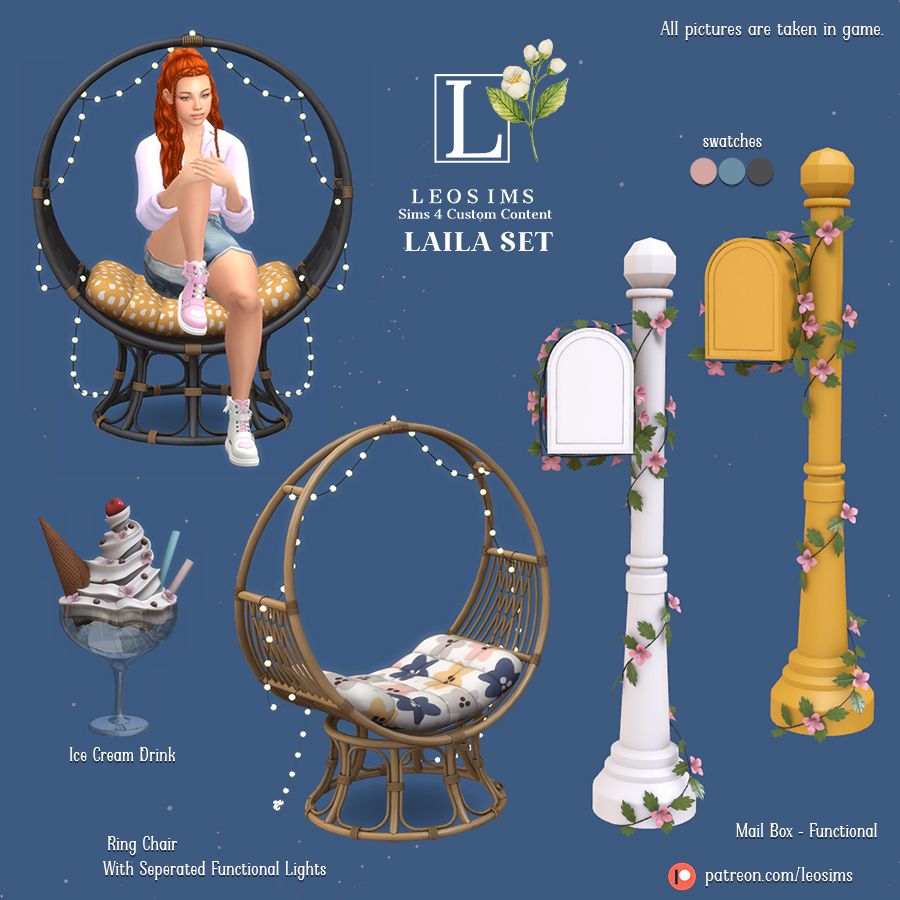 Сет для заднего дворика Laila для Sims 4