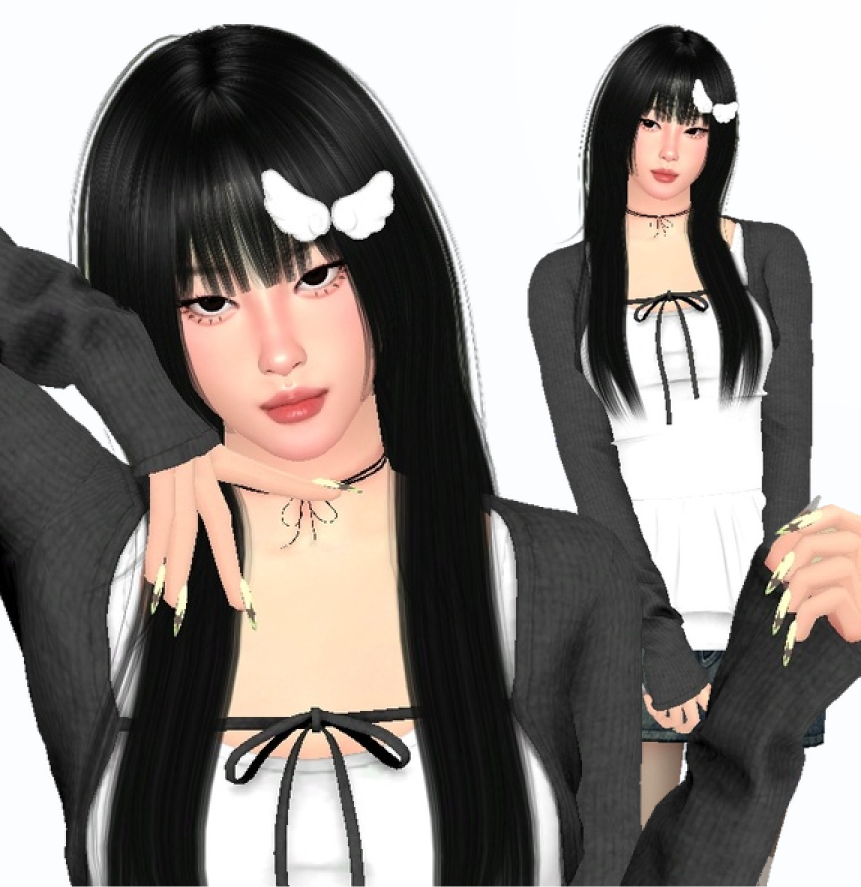 Юна (молодая девушка) для Sims 4