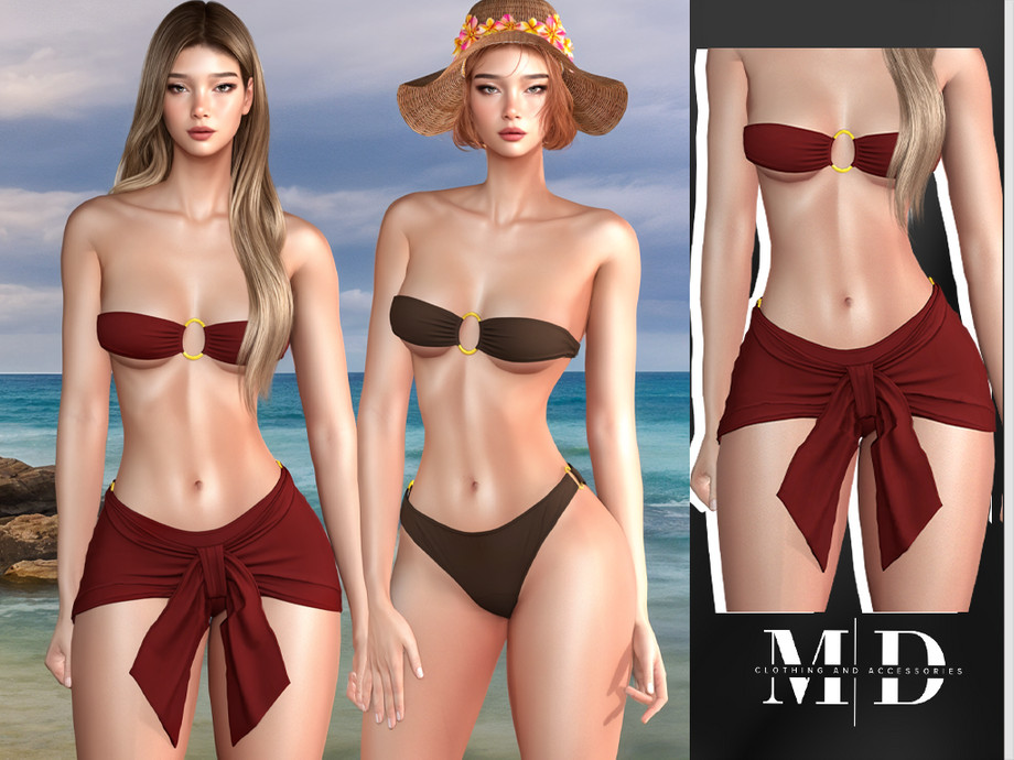 Бикини для симочек Katy Bikini set для Sims 4