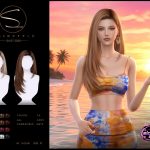 Женская прическа LONG HAIR MidnightSun для Sims 4 Женская прическа LONG HAIR MidnightSun для Sims 4