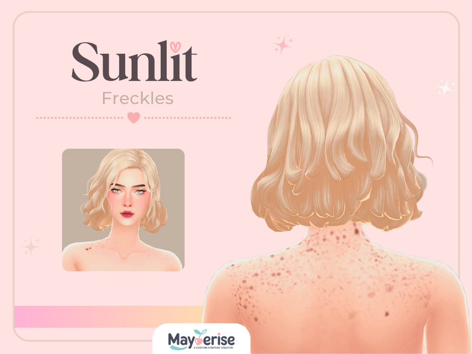 Веснушки для плеч Sunlit Freckles для Sims 4