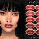 Помада и линзы Heather для Sims 4