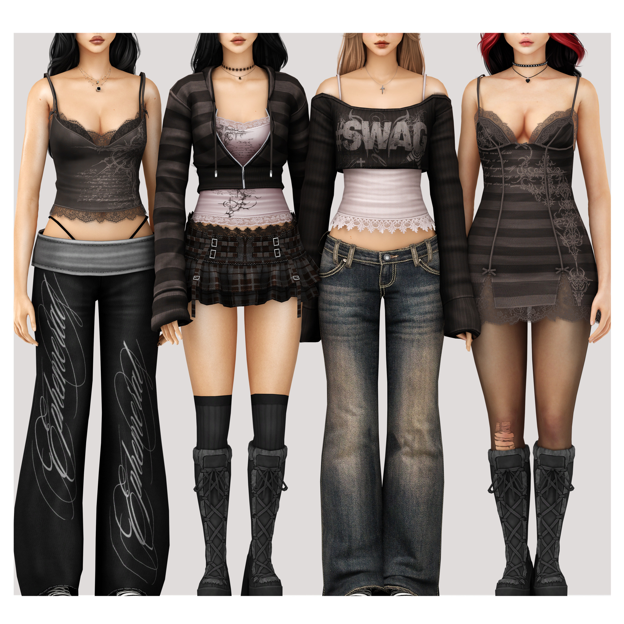 Сет для бунтарок Lost Files Collection для Sims 4