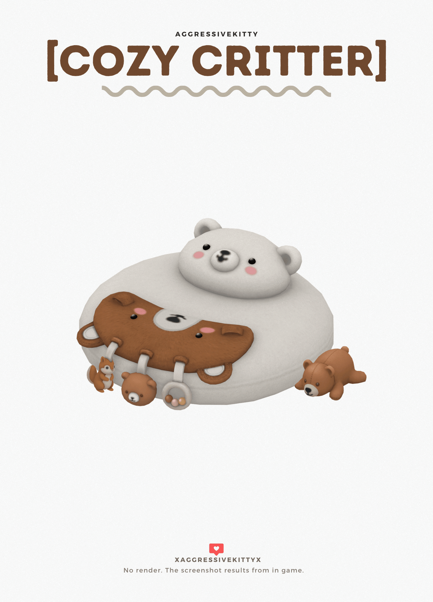Сет для детской COZY CRITTER SET для Sims 4