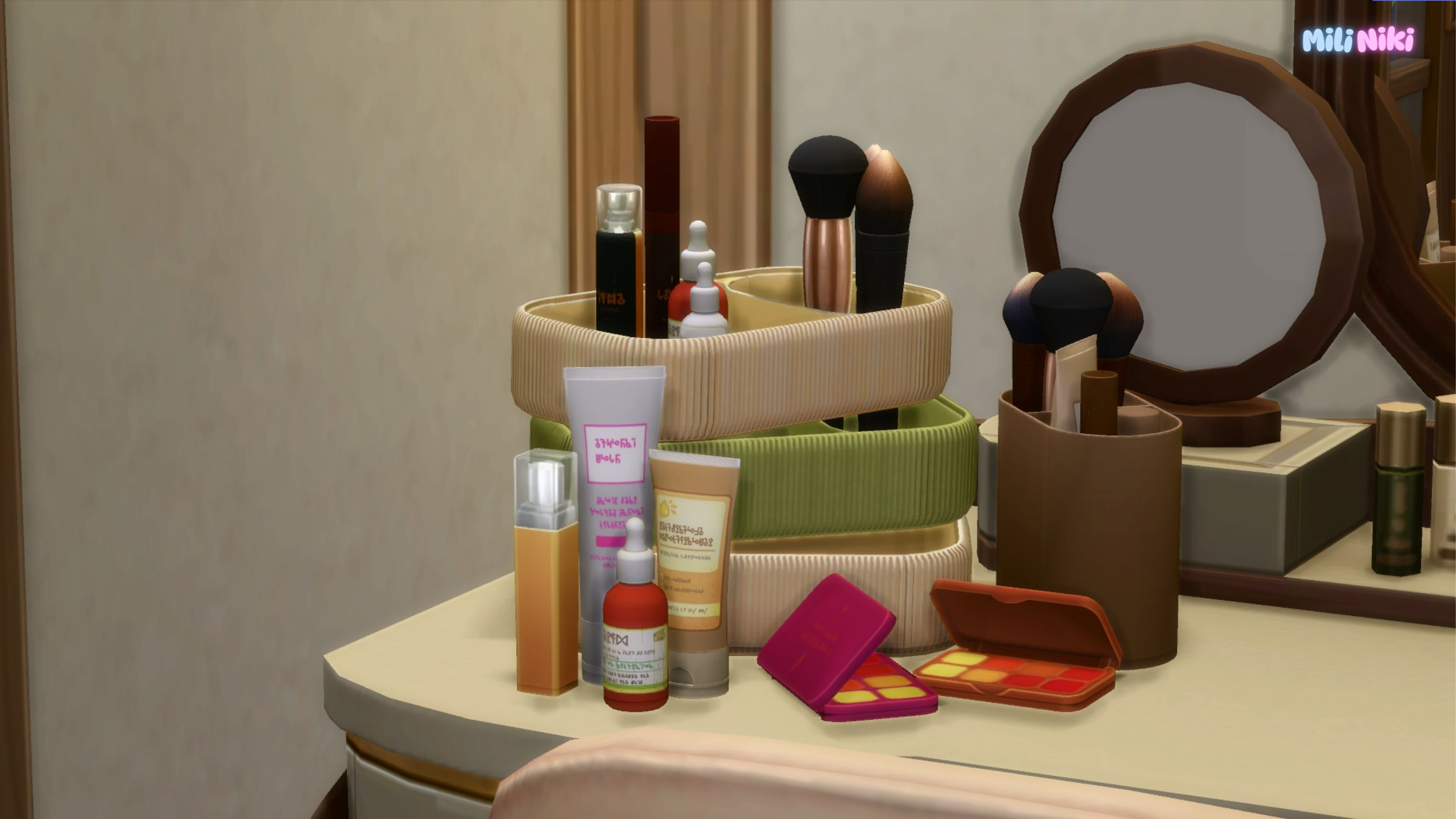 Беспорядок для туалетного столика Makeup Organizer Clutter для Sims 4