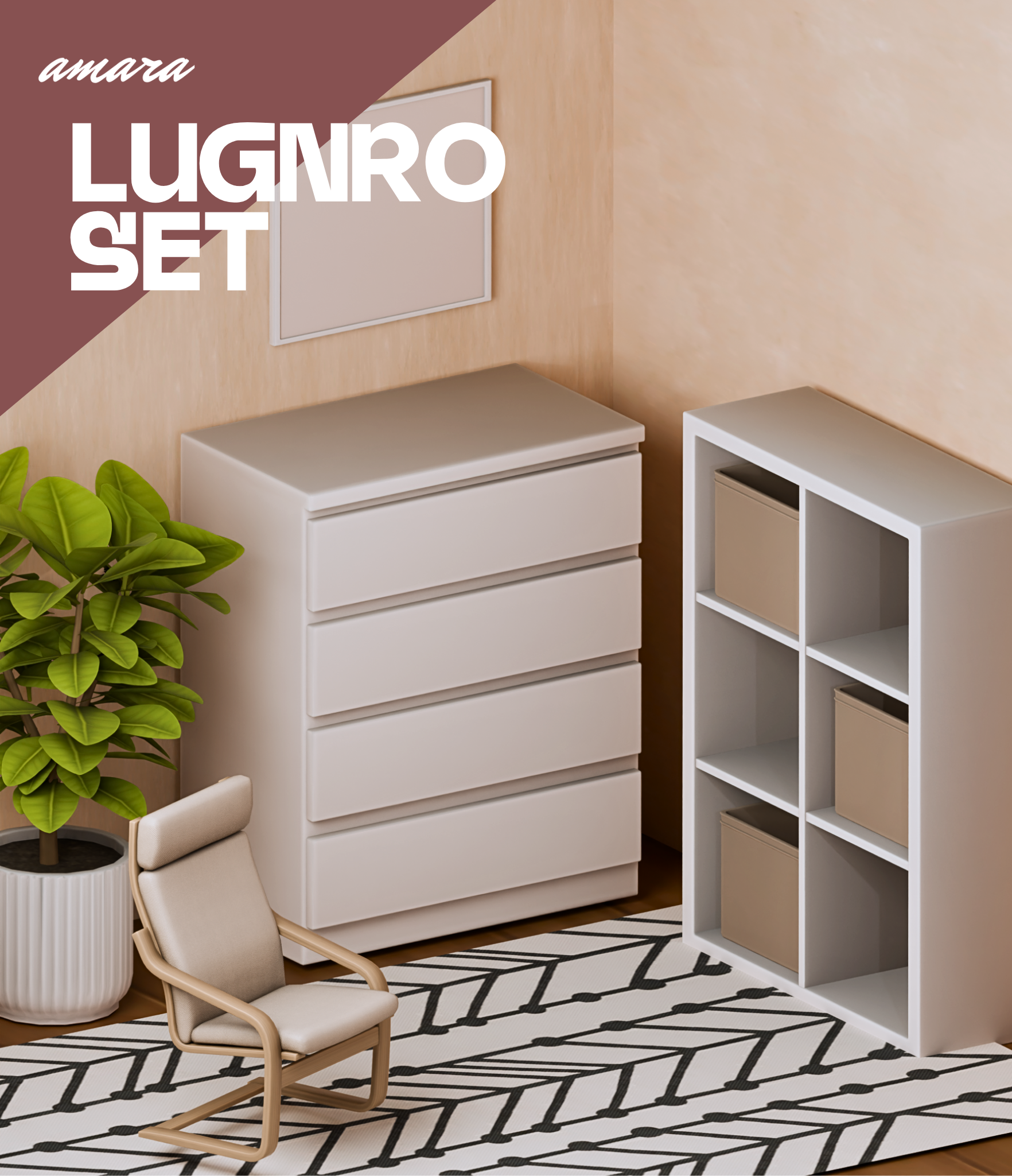 Сет для холла LUGNRO Set для Sims 4
