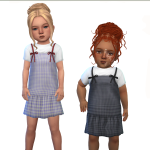 Наряд для малышей и младенцев Twistedcat Latte Dress для Sims 4 Наряд для малышей и младенцев Twistedcat Latte Dress для Sims 4