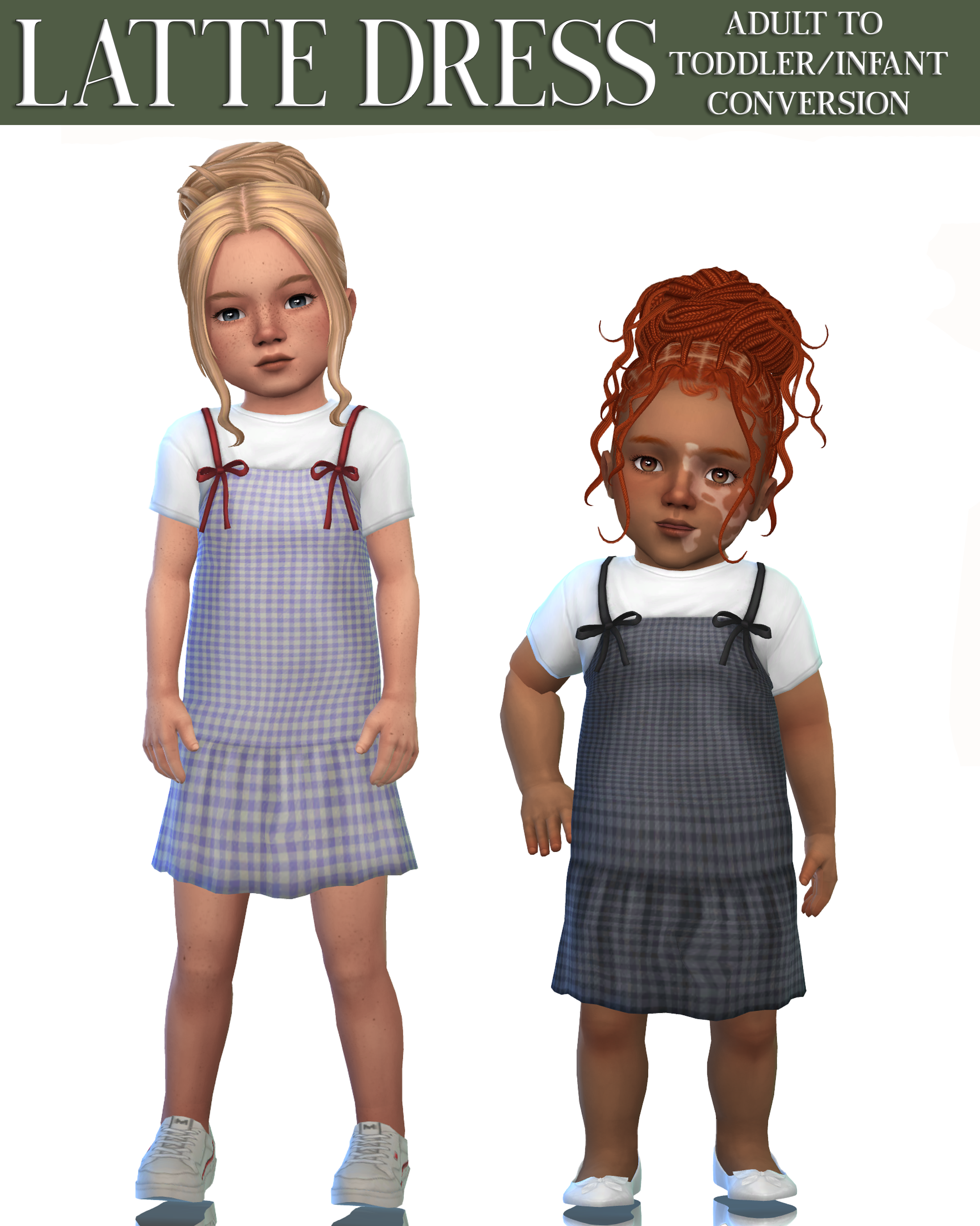 Наряд для малышей и младенцев Twistedcat Latte Dress для Sims 4