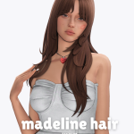 Женская прическа madeline hair для Sims 4 Женская прическа madeline hair для Sims 4