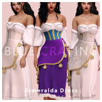 Платье Эсмеральды Esmeralda Dress для Sims 4 Платье Эсмеральды Esmeralda Dress для Sims 4