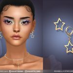 Серьги для женщин и девочек Arabella Star Earrings Set для Sims 4 Серьги для женщин и девочек Arabella Star Earrings Set для Sims 4