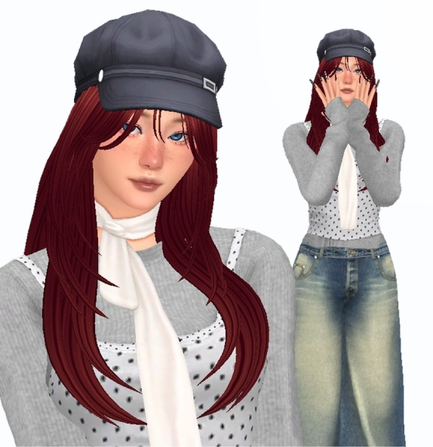 Энни (молодая симка) для Sims 4