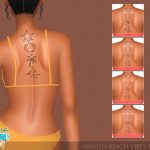 Тату для спины и бедер Beach Vibes Tattoo & Sea Tale Tattoo для Sims 4