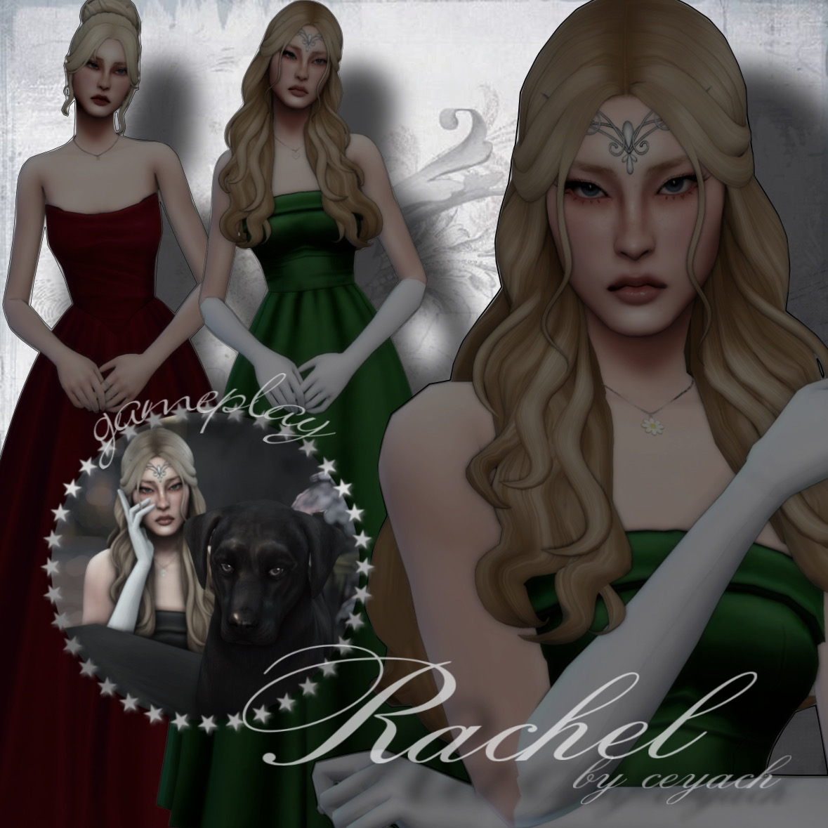 Rachel by ceyach для Sims 4