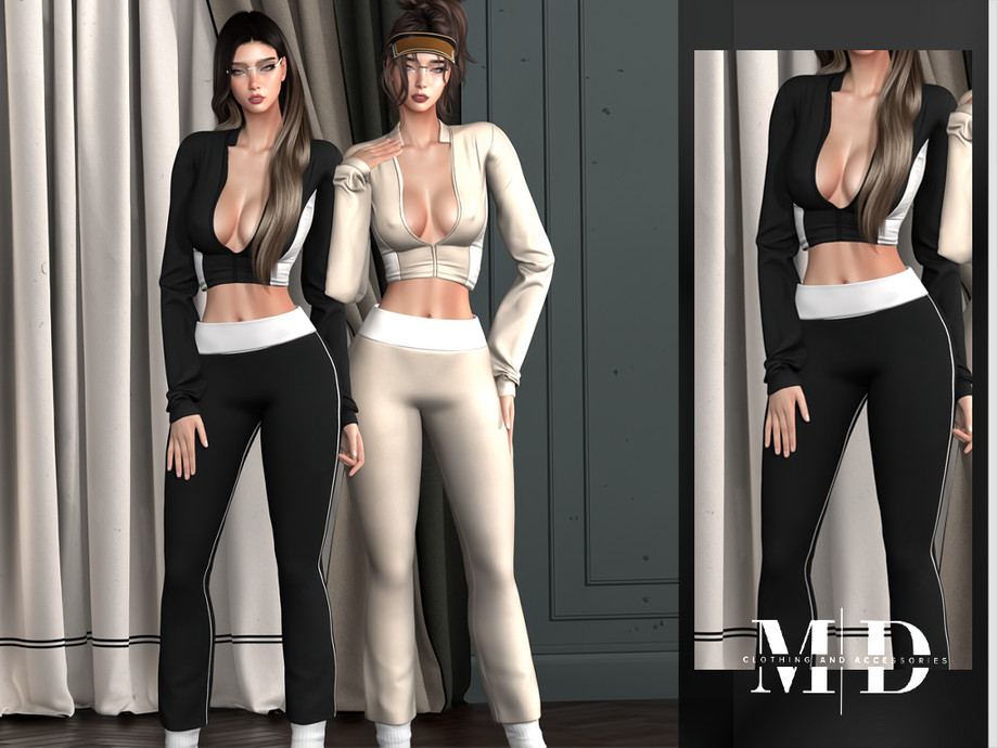 Спортивный комплект basic sexy sportswear set для Sims 4