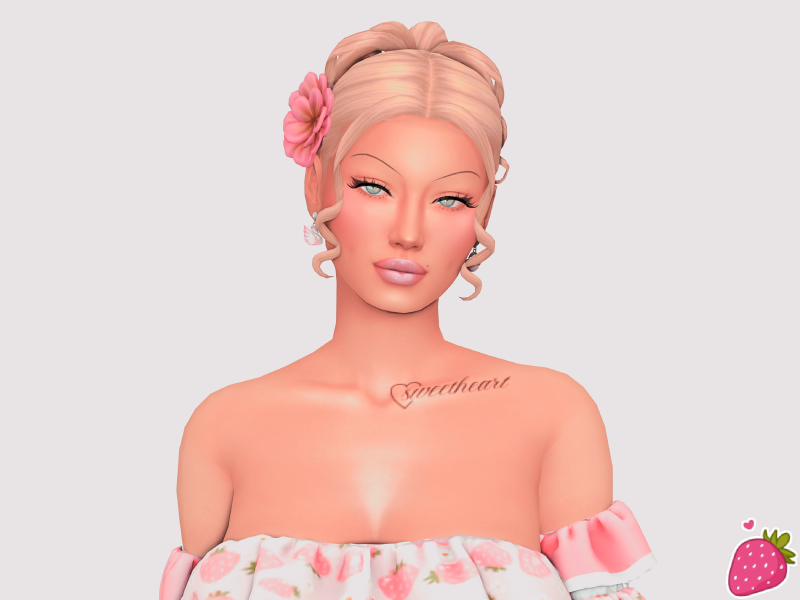 Татуировка для ключиц sweetheart collarbone tattoo для Sims 4