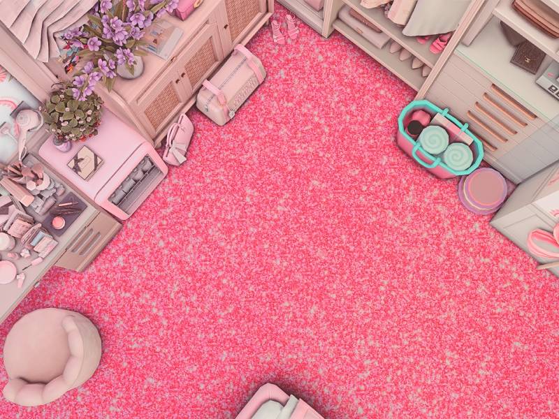 Ковролин pink glitter floor для Sims 4