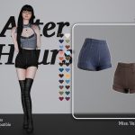 Шорты для симочек Serena high rise shorts для Sims 4