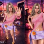 Летний комплект для симочек Midnight Glow Set для Sims 4