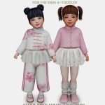 Азиатский комплект для малышек Cozy Tang Baby для Sims 4