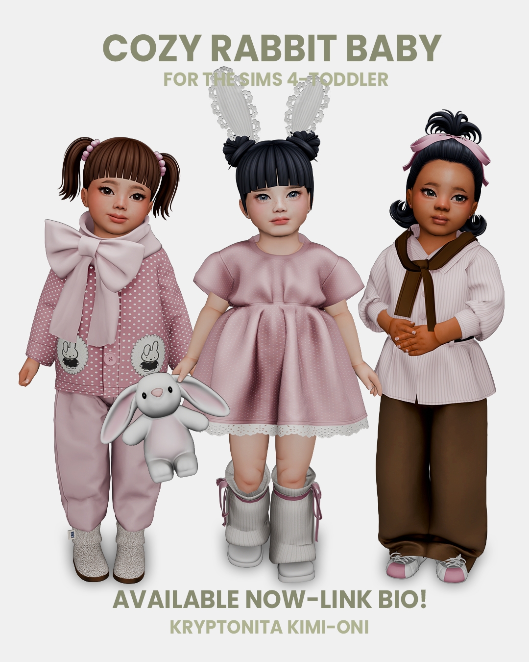 Милый мини-сет Cozy Rabbit Baby для Sims 4