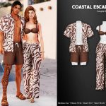 Парный пляжный сет Coastal Escape - Matching Couple Set для Sims 4