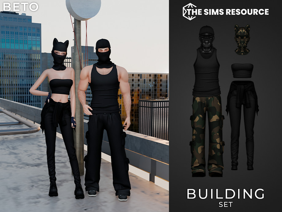 Сет для руферов Empire State Building Skywalkers для Sims 4