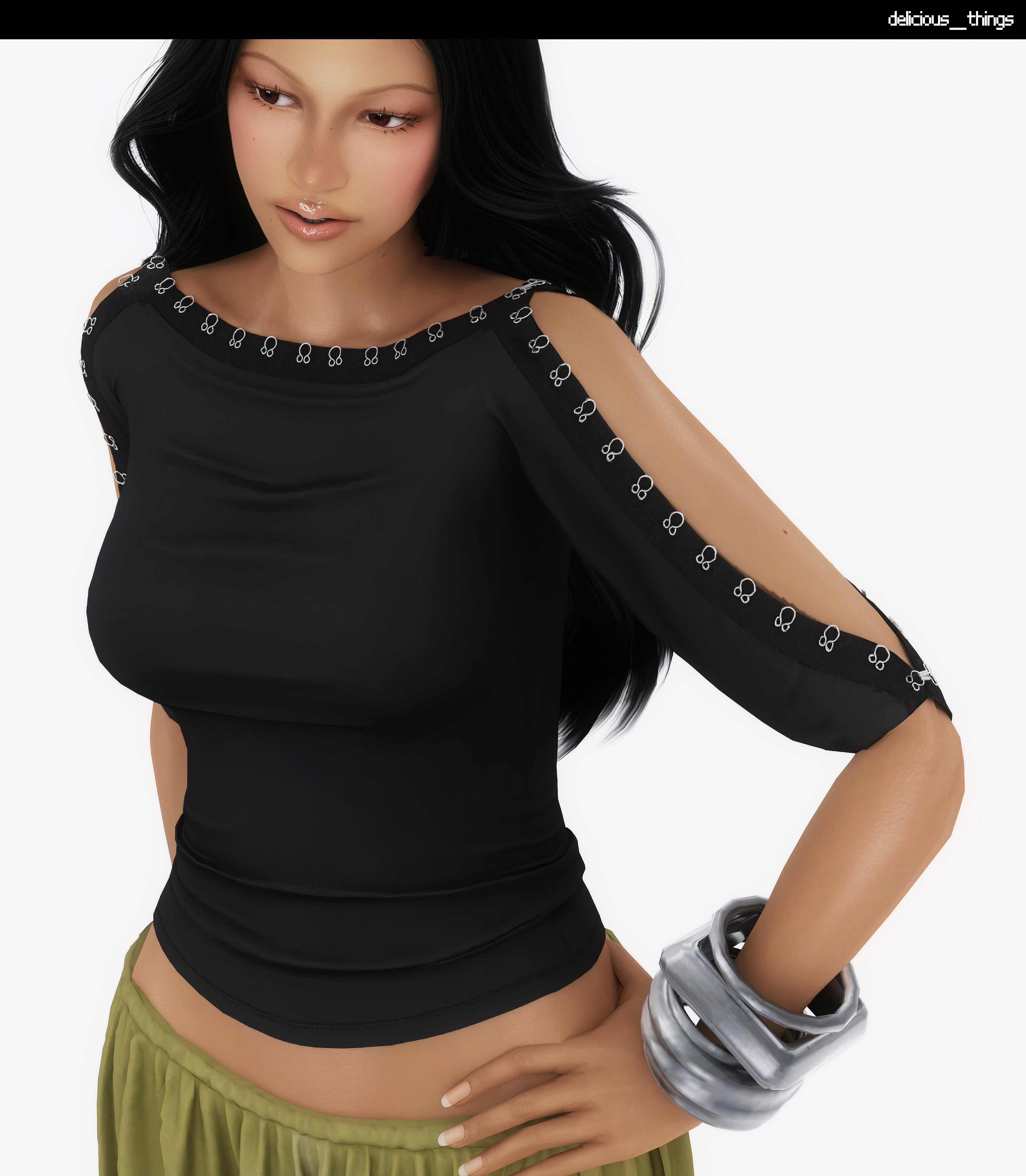 Кофточка для симочек Isabella Vrana Hook & Eye Top для Sims 4