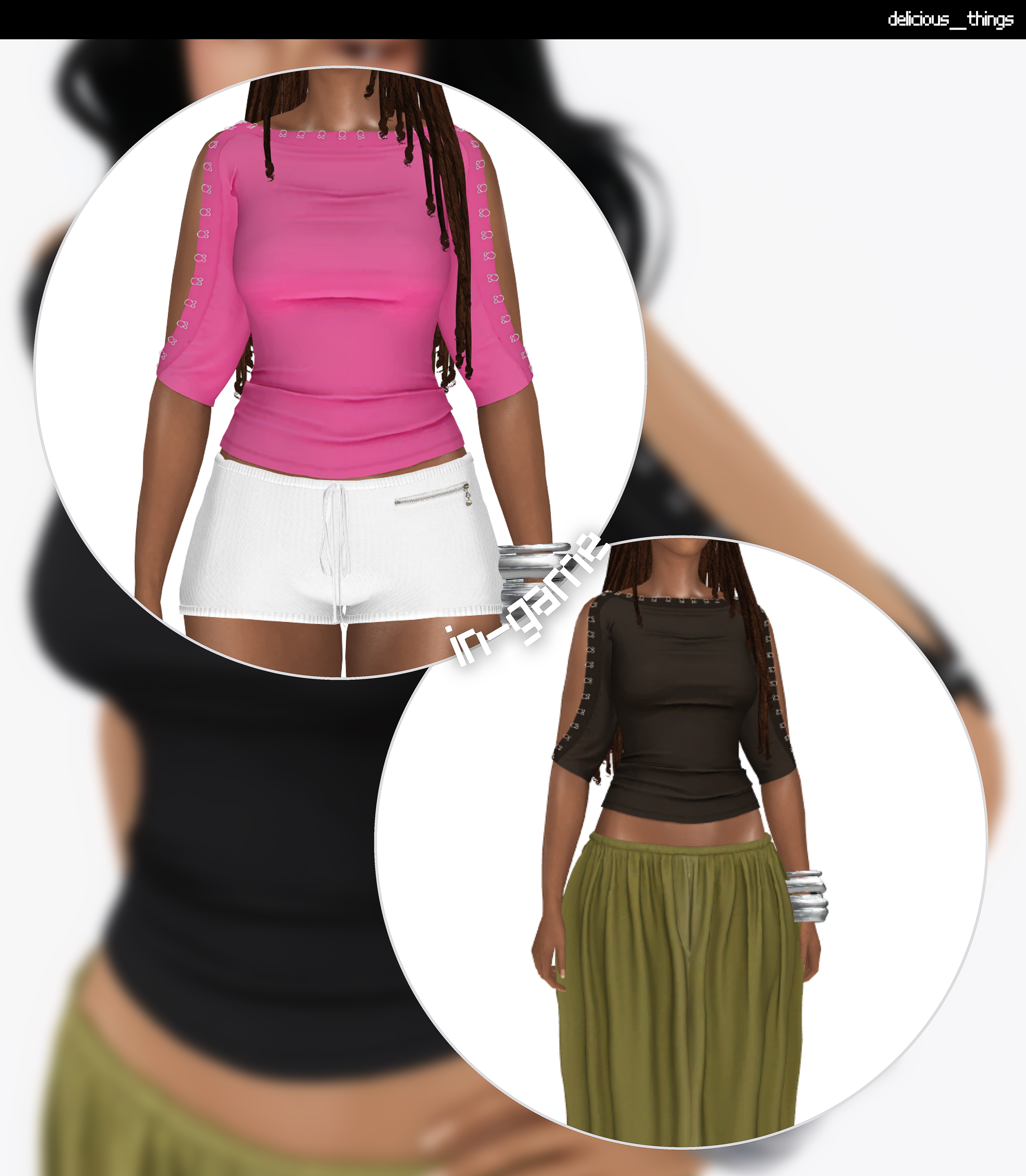 Кофточка для симочек Isabella Vrana Hook & Eye Top для Sims 4