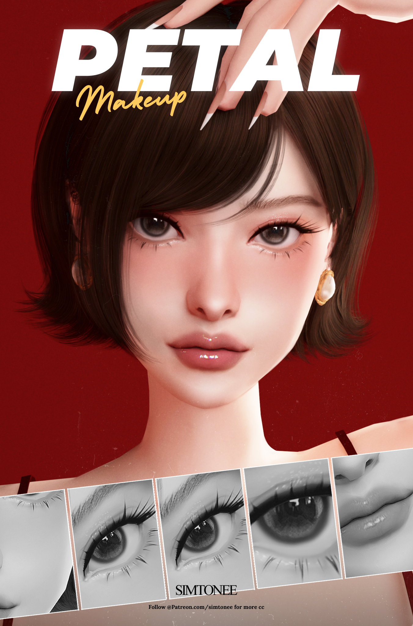 Набор косметики PETAL PACK для Sims 4