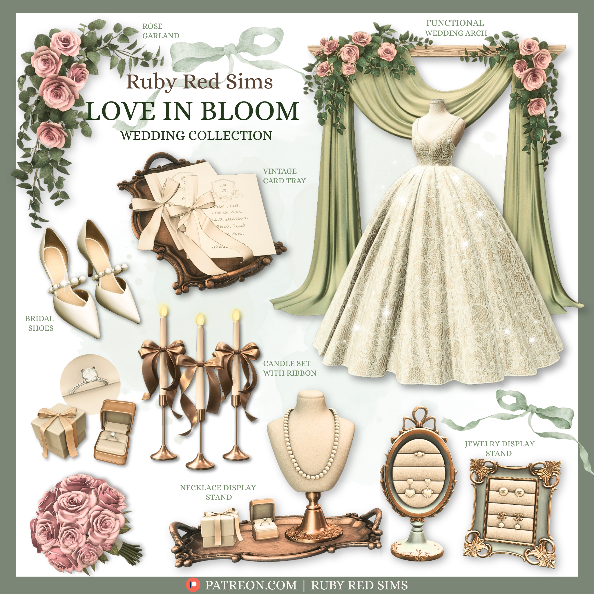 Свадебный мини-сет Love in Bloom Wedding Collection для Sims 4