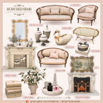 Гостиная Parisian Elegance Collection для Sims 4