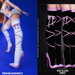 Туфли с чулками AF SHOES N069 для Sims 4 Туфли с чулками AF SHOES N069 для Sims 4