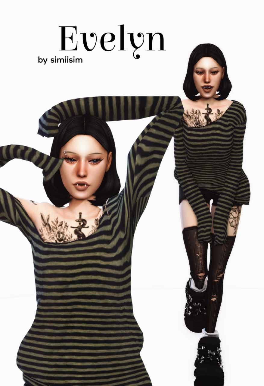 Evelyn by simisim для Sims 4