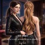 Женская прическа Lili Hairstyle - Long для Sims 4 Женская прическа Lili Hairstyle - Long для Sims 4