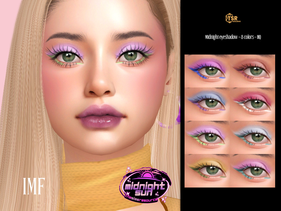 Макияж глаз IMF Midnight Eyeshadow для Sims 4