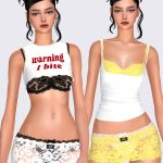 Кружевной мини-сет 2026 #177 для Sims 4