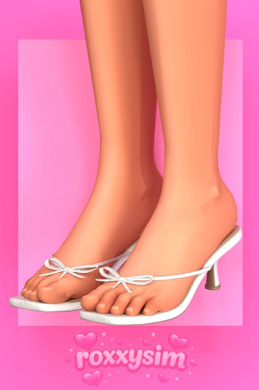 Мюли для симочек Bow Kitten Heels для Sims 4