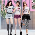Мини-сет для симочек ILLIT Outfit Set для Sims 4