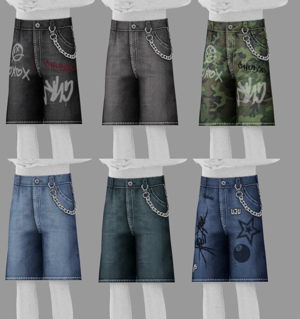 Шорты для детей Jax Shorts для Sims 4