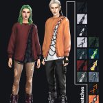 Свитшот для симов и симочек LaceUp Sweatshirt для Sims 4 Свитшот для симов и симочек LaceUp Sweatshirt для Sims 4